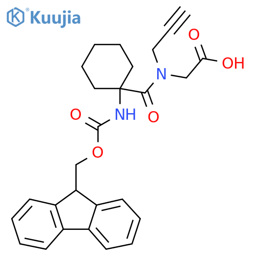 2-{1-1-({(9H-fluoren-9-yl)methoxycarbonyl}amino)cyclohexyl-N-(prop-2-yn-1-yl)formamido}acetic acid structure