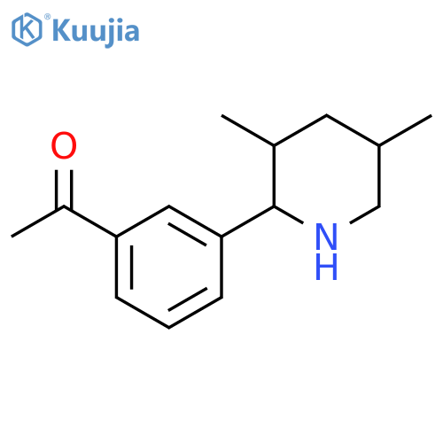1-3-(3,5-dimethylpiperidin-2-yl)phenylethan-1-one structure