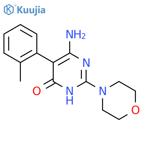 6-Amino-5-(2-methylphenyl)-2-(morpholin-4-yl)-3,4-dihydropyrimidin-4-one structure