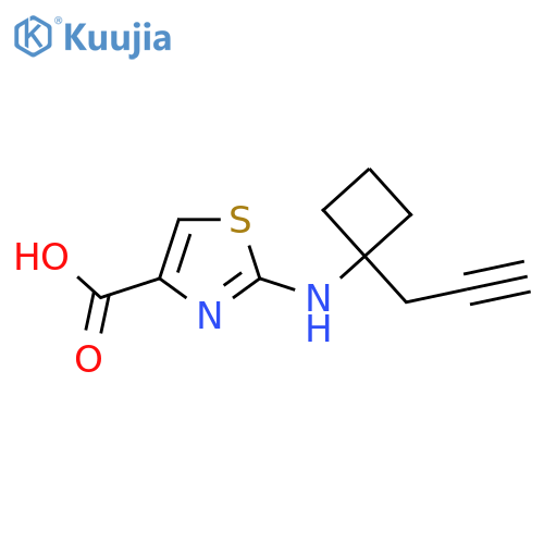 2-{1-(prop-2-yn-1-yl)cyclobutylamino}-1,3-thiazole-4-carboxylic acid structure