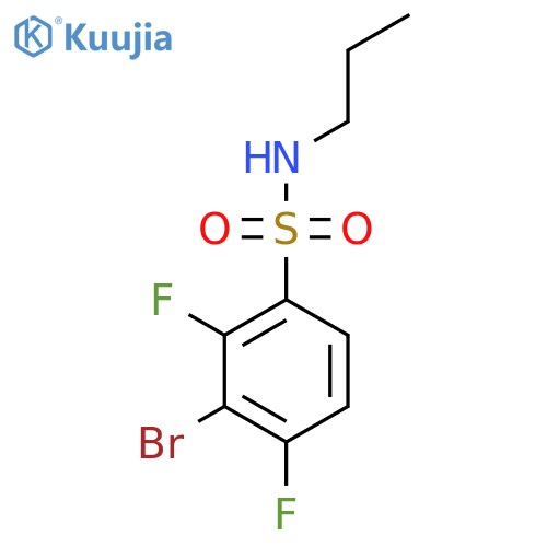 3-bromo-2,4-difluoro-N-propylbenzene-1-sulfonamide structure