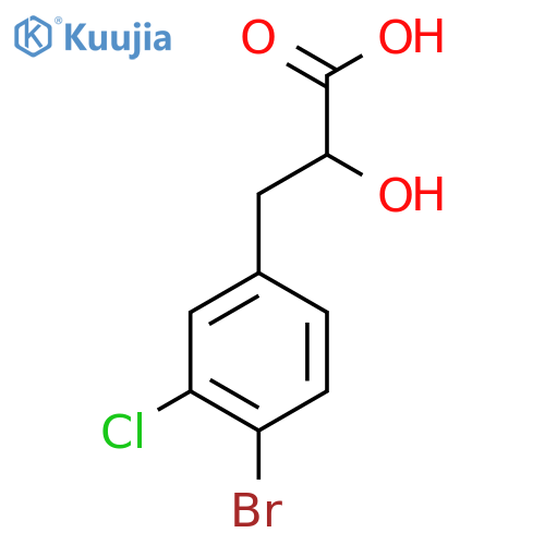 3-(4-bromo-3-chlorophenyl)-2-hydroxypropanoic acid structure