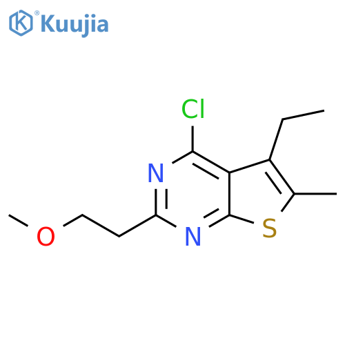 4-chloro-5-ethyl-2-(2-methoxyethyl)-6-methylthieno2,3-dpyrimidine structure