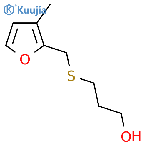 3-{(3-methylfuran-2-yl)methylsulfanyl}propan-1-ol structure