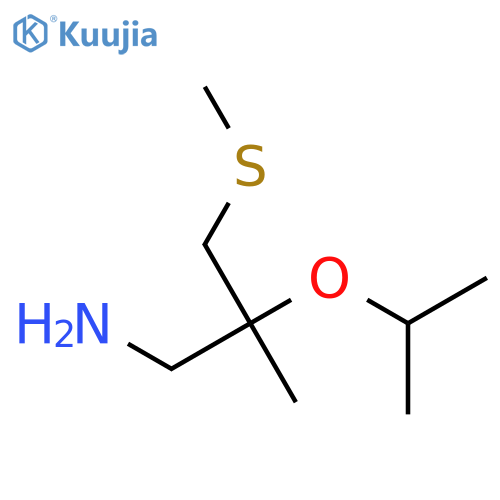 2-methyl-3-(methylsulfanyl)-2-(propan-2-yloxy)propan-1-amine structure