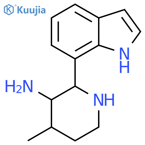 2-(1H-indol-7-yl)-4-methylpiperidin-3-amine structure
