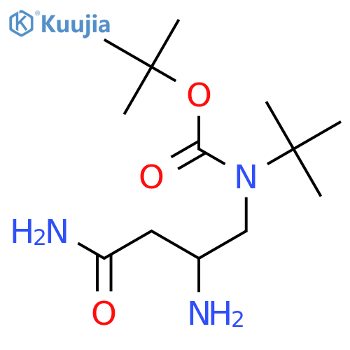 tert-butyl N-(2-amino-3-carbamoylpropyl)-N-tert-butylcarbamate structure