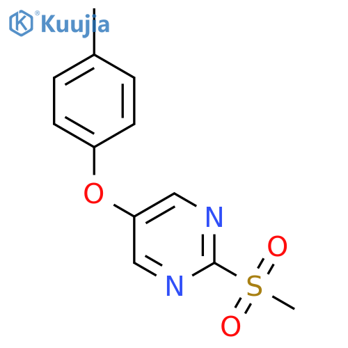 2-methanesulfonyl-5-(4-methylphenoxy)pyrimidine structure