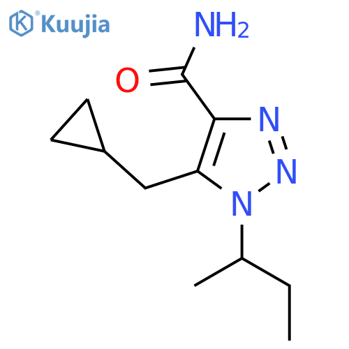 1-(butan-2-yl)-5-(cyclopropylmethyl)-1H-1,2,3-triazole-4-carboxamide structure