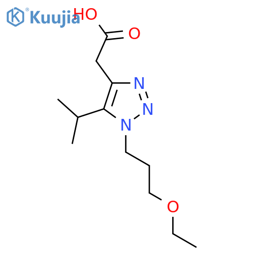 2-1-(3-ethoxypropyl)-5-(propan-2-yl)-1H-1,2,3-triazol-4-ylacetic acid structure