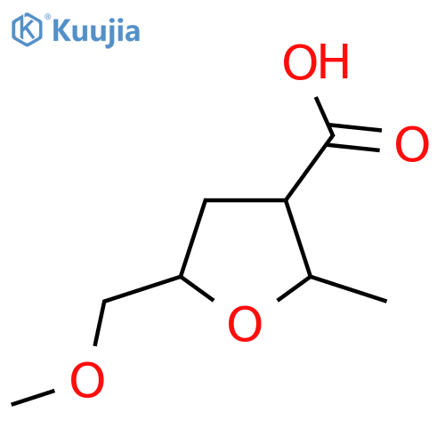 5-(methoxymethyl)-2-methyloxolane-3-carboxylic acid structure