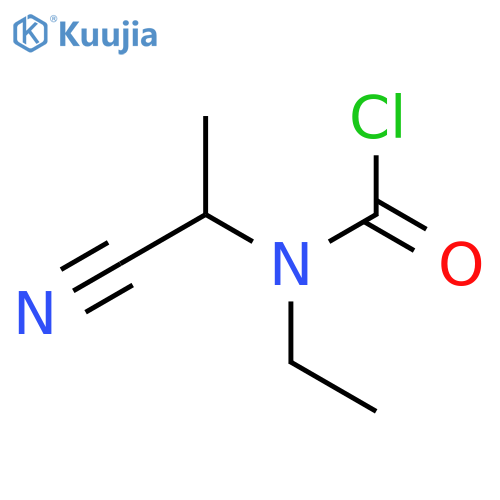 N-(1-cyanoethyl)-N-ethylcarbamoyl chloride structure