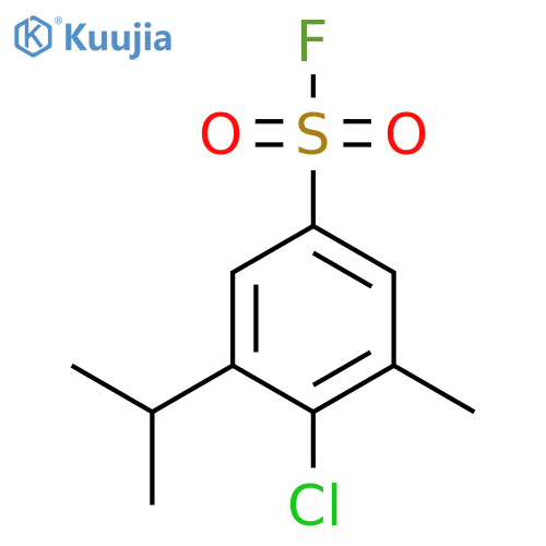4-chloro-3-methyl-5-(propan-2-yl)benzene-1-sulfonyl fluoride structure