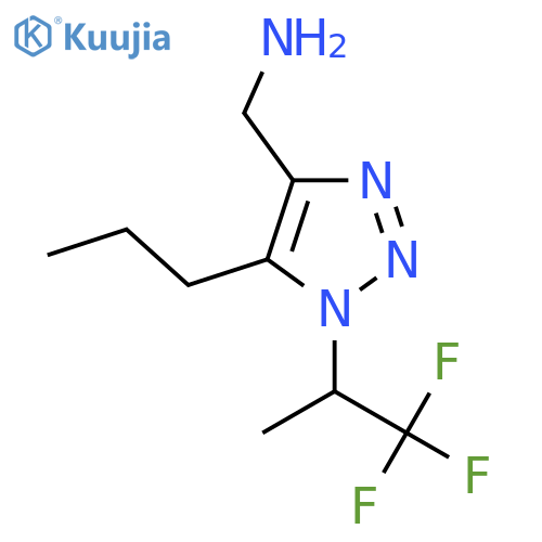 5-propyl-1-(1,1,1-trifluoropropan-2-yl)-1H-1,2,3-triazol-4-ylmethanamine structure