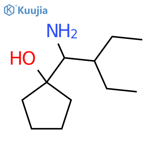 1-(1-amino-2-ethylbutyl)cyclopentan-1-ol structure
