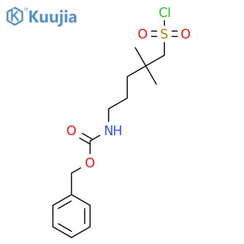 benzyl N-5-(chlorosulfonyl)-4,4-dimethylpentylcarbamate structure