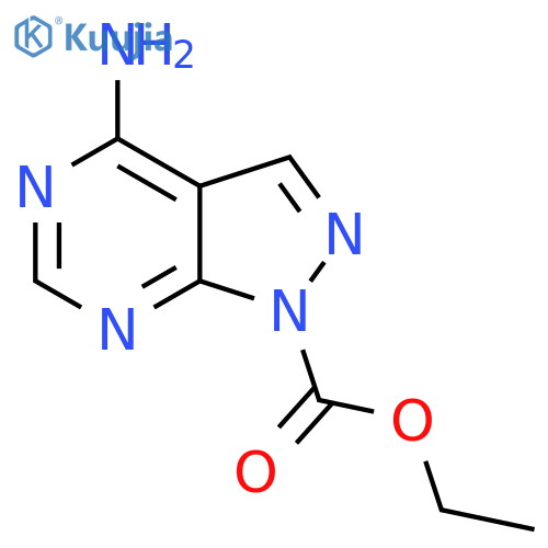 ethyl 4-amino-1H-pyrazolo3,4-dpyrimidine-1-carboxylate structure
