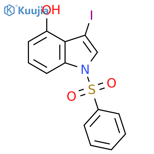 1-(benzenesulfonyl)-3-iodo-1H-indol-4-ol structure