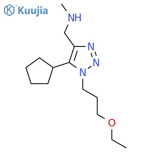 {5-cyclopentyl-1-(3-ethoxypropyl)-1H-1,2,3-triazol-4-ylmethyl}(methyl)amine structure