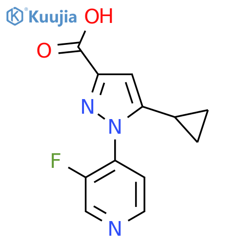 5-cyclopropyl-1-(3-fluoropyridin-4-yl)-1H-pyrazole-3-carboxylic acid structure