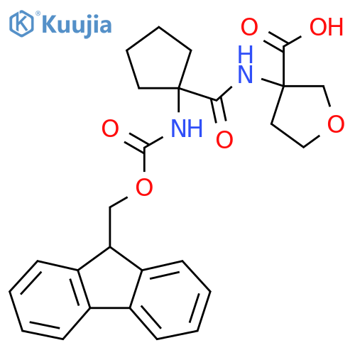 3-1-({(9H-fluoren-9-yl)methoxycarbonyl}amino)cyclopentaneamidooxolane-3-carboxylic acid structure