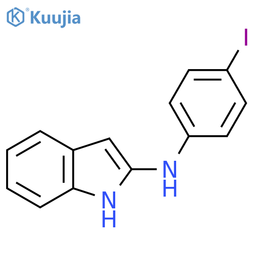 N-(4-iodophenyl)-1H-indol-2-amine structure