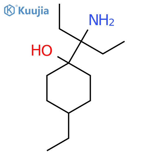 1-(3-aminopentan-3-yl)-4-ethylcyclohexan-1-ol structure