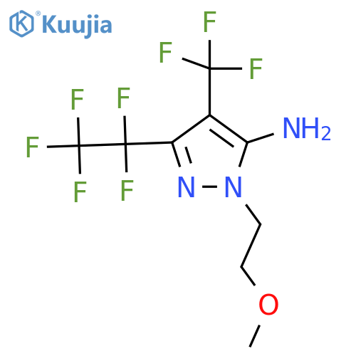 1-(2-methoxyethyl)-3-(1,1,2,2,2-pentafluoroethyl)-4-(trifluoromethyl)-1H-pyrazol-5-amine structure