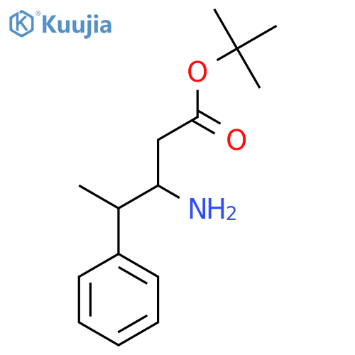 Tert-butyl 3-amino-4-phenylpentanoate structure