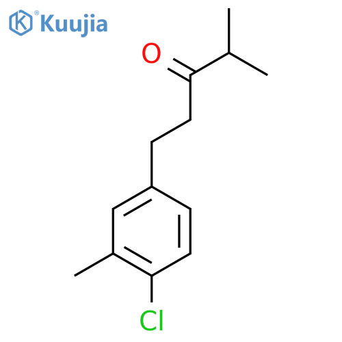 1-(4-chloro-3-methylphenyl)-4-methylpentan-3-one structure