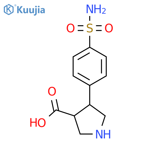 4-(4-sulfamoylphenyl)pyrrolidine-3-carboxylic acid structure