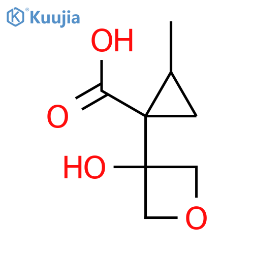 1-(3-hydroxyoxetan-3-yl)-2-methylcyclopropane-1-carboxylic acid structure