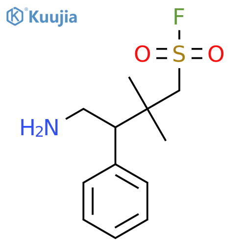 4-amino-2,2-dimethyl-3-phenylbutane-1-sulfonyl fluoride structure