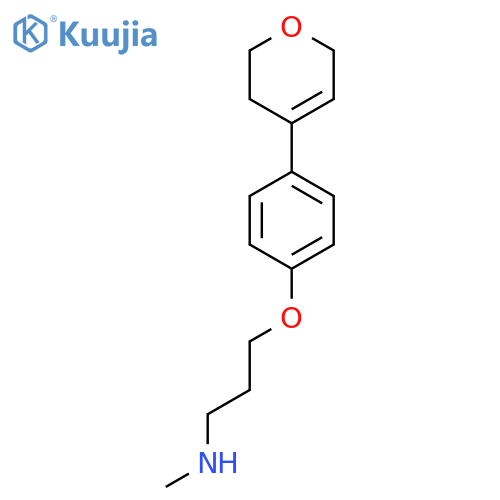 {3-4-(3,6-dihydro-2H-pyran-4-yl)phenoxypropyl}(methyl)amine structure