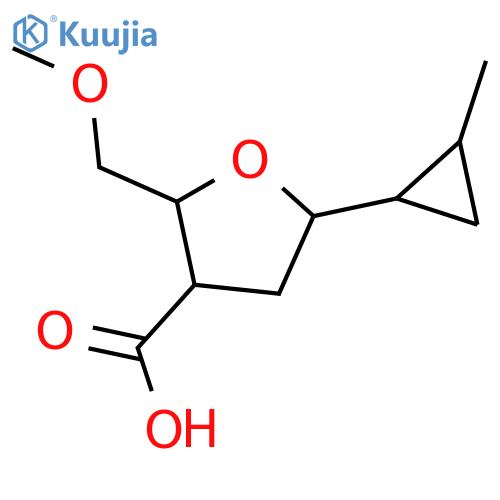 2-(methoxymethyl)-5-(2-methylcyclopropyl)oxolane-3-carboxylic acid structure