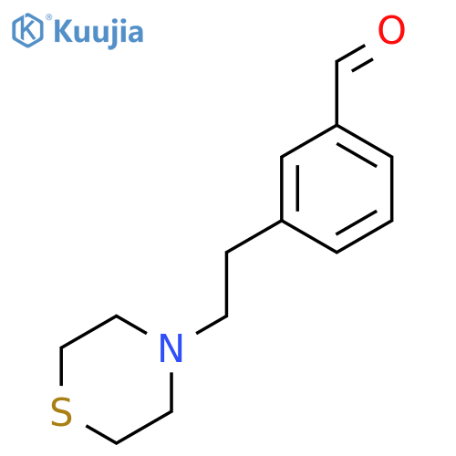 3-2-(thiomorpholin-4-yl)ethylbenzaldehyde structure
