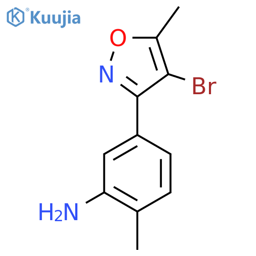 5-(4-bromo-5-methyl-1,2-oxazol-3-yl)-2-methylaniline structure