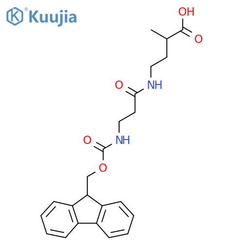 4-3-({(9H-fluoren-9-yl)methoxycarbonyl}amino)propanamido-2-methylbutanoic acid structure