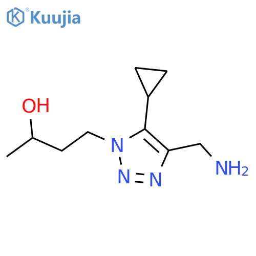 4-[4-(aminomethyl)-5-cyclopropyl-1H-1,2,3-triazol-1-yl]butan-2-ol structure
