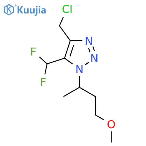 4-(chloromethyl)-5-(difluoromethyl)-1-(4-methoxybutan-2-yl)-1H-1,2,3-triazole structure
