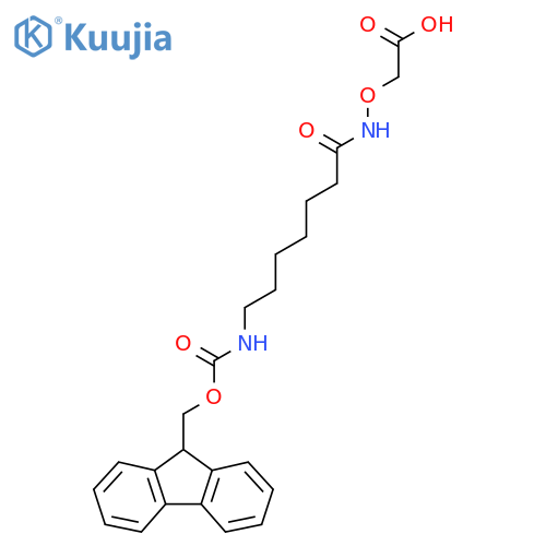 2-{7-({(9H-fluoren-9-yl)methoxycarbonyl}amino)heptanamidooxy}acetic acid structure