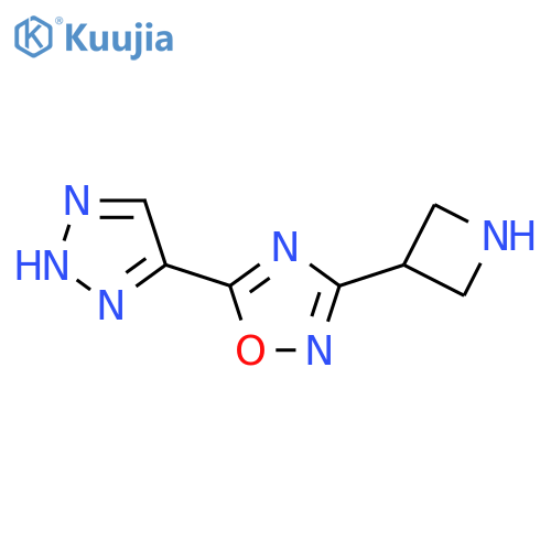 3-(azetidin-3-yl)-5-(1H-1,2,3-triazol-4-yl)-1,2,4-oxadiazole structure