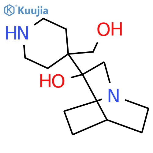 3-4-(hydroxymethyl)piperidin-4-yl-1-azabicyclo2.2.2octan-3-ol structure