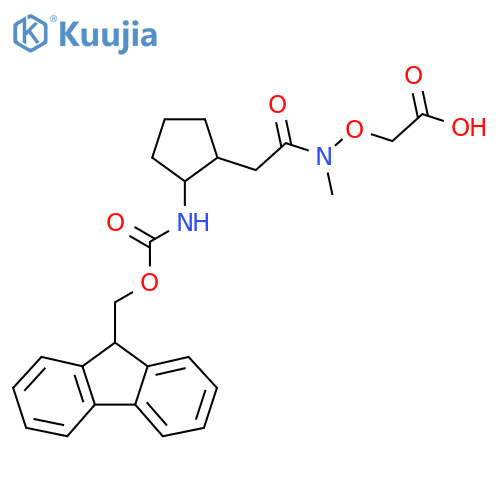 2-({2-2-({(9H-fluoren-9-yl)methoxycarbonyl}amino)cyclopentyl-N-methylacetamido}oxy)acetic acid structure