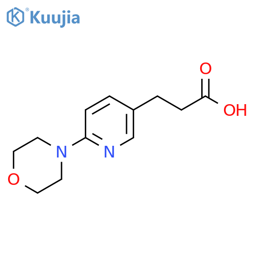 3-6-(morpholin-4-yl)pyridin-3-ylpropanoic acid structure