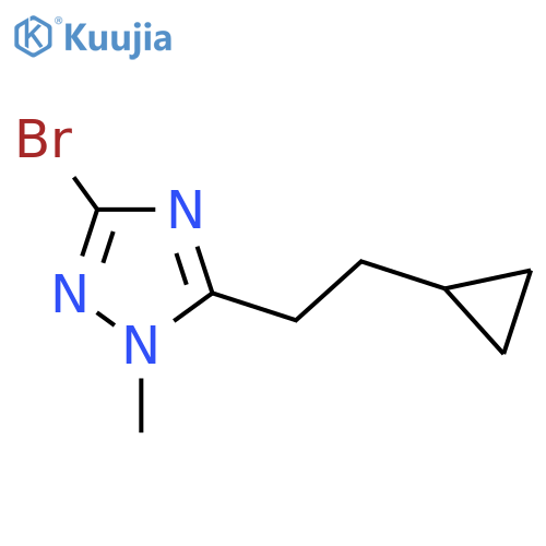 3-bromo-5-(2-cyclopropylethyl)-1-methyl-1H-1,2,4-triazole structure