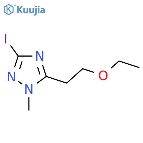 5-(2-ethoxyethyl)-3-iodo-1-methyl-1H-1,2,4-triazole structure