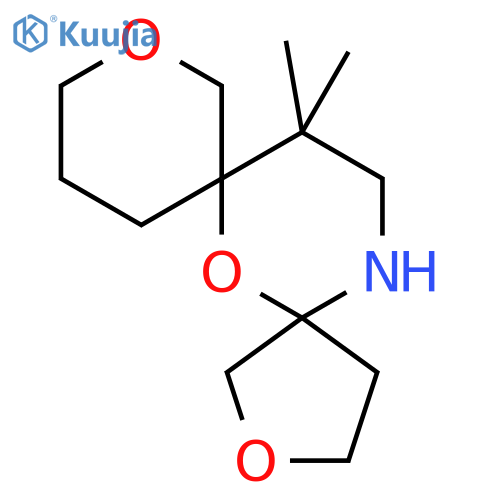 13,13-dimethyl-2,6,9-trioxa-15-azadispiro4.1.5^{7}.3^{5}pentadecane structure