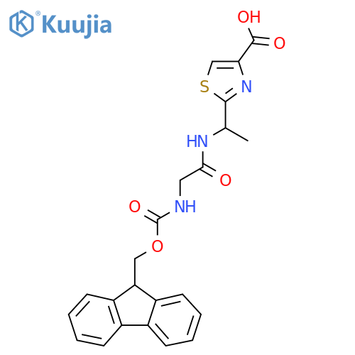 2-{1-2-({(9H-fluoren-9-yl)methoxycarbonyl}amino)acetamidoethyl}-1,3-thiazole-4-carboxylic acid structure