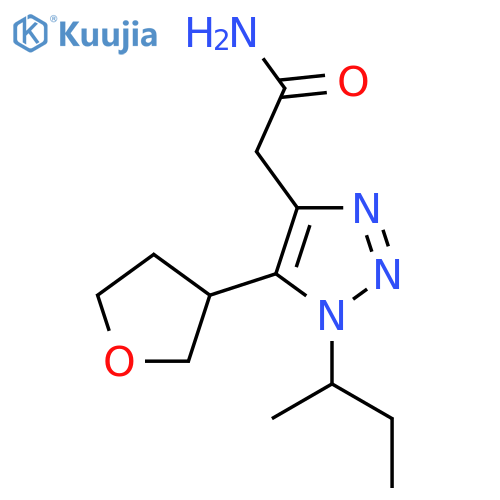 2-1-(butan-2-yl)-5-(oxolan-3-yl)-1H-1,2,3-triazol-4-ylacetamide structure